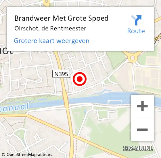 Locatie op kaart van de 112 melding: Brandweer Met Grote Spoed Naar Oirschot, de Rentmeester op 27 december 2021 03:22