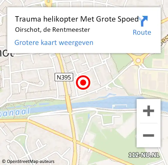 Locatie op kaart van de 112 melding: Trauma helikopter Met Grote Spoed Naar Oirschot, de Rentmeester op 27 december 2021 03:24