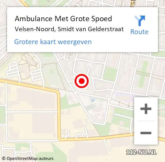 Locatie op kaart van de 112 melding: Ambulance Met Grote Spoed Naar Velsen-Noord, Smidt van Gelderstraat op 27 december 2021 10:05