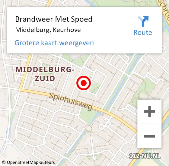 Locatie op kaart van de 112 melding: Brandweer Met Spoed Naar Middelburg, Keurhove op 27 december 2021 17:57