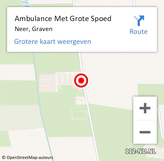 Locatie op kaart van de 112 melding: Ambulance Met Grote Spoed Naar Neer, Graven op 27 december 2021 20:06