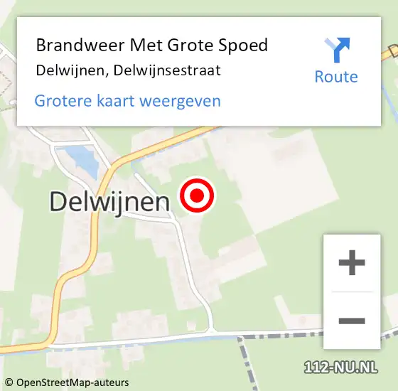 Locatie op kaart van de 112 melding: Brandweer Met Grote Spoed Naar Delwijnen, Delwijnsestraat op 27 december 2021 21:36