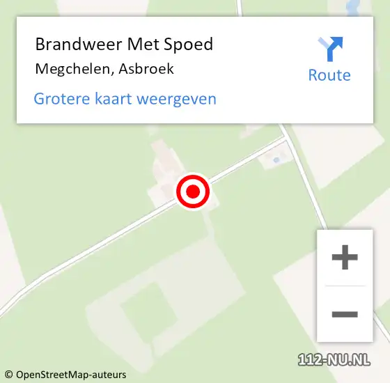 Locatie op kaart van de 112 melding: Brandweer Met Spoed Naar Megchelen, Asbroek op 28 december 2021 09:10