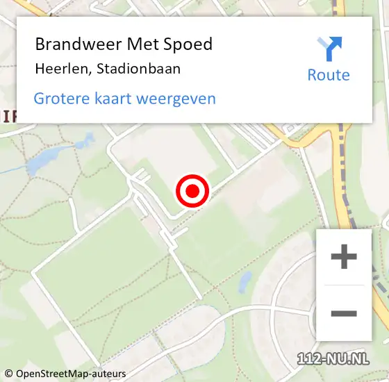 Locatie op kaart van de 112 melding: Brandweer Met Spoed Naar Heerlen, Stadionbaan op 28 december 2021 09:23