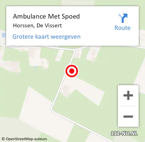 Locatie op kaart van de 112 melding: Ambulance Met Spoed Naar Horssen, De Vissert op 28 december 2021 09:36