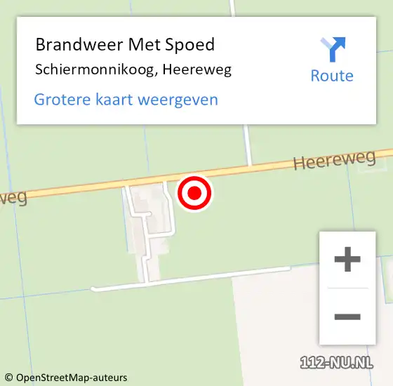 Locatie op kaart van de 112 melding: Brandweer Met Spoed Naar Schiermonnikoog, Heereweg op 28 december 2021 11:11