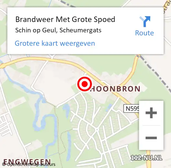 Locatie op kaart van de 112 melding: Brandweer Met Grote Spoed Naar Schin op Geul, Scheumergats op 28 december 2021 12:41