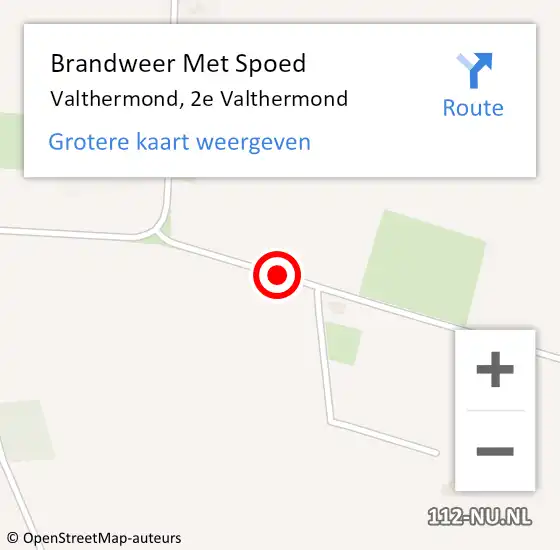 Locatie op kaart van de 112 melding: Brandweer Met Spoed Naar Valthermond, 2e Valthermond op 28 december 2021 16:02