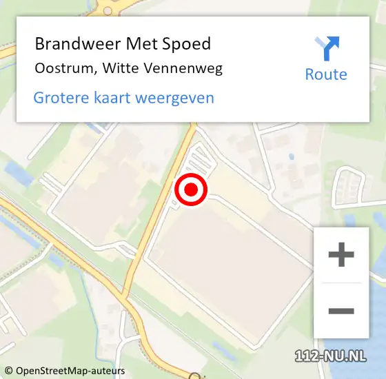 Locatie op kaart van de 112 melding: Brandweer Met Spoed Naar Oostrum, Witte Vennenweg op 28 december 2021 20:09
