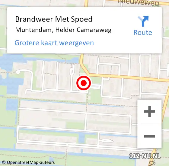 Locatie op kaart van de 112 melding: Brandweer Met Spoed Naar Muntendam, Helder Camaraweg op 28 december 2021 22:24