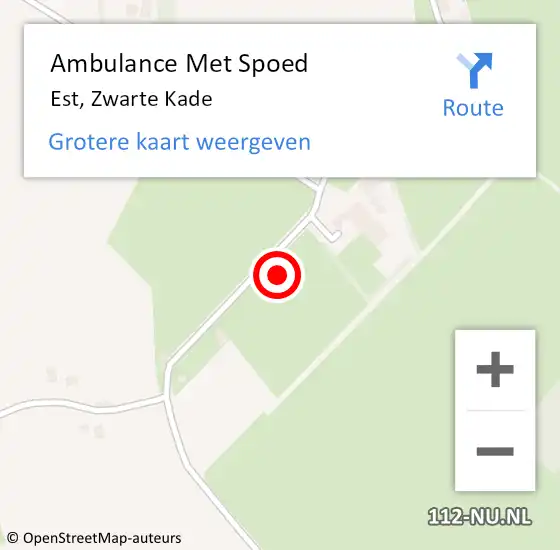 Locatie op kaart van de 112 melding: Ambulance Met Spoed Naar Est, Zwarte Kade op 29 december 2021 11:15