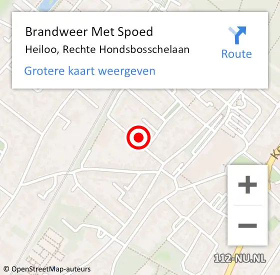 Locatie op kaart van de 112 melding: Brandweer Met Spoed Naar Heiloo, Rechte Hondsbosschelaan op 29 december 2021 16:03