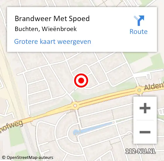 Locatie op kaart van de 112 melding: Brandweer Met Spoed Naar Buchten, Wieënbroek op 29 december 2021 18:04