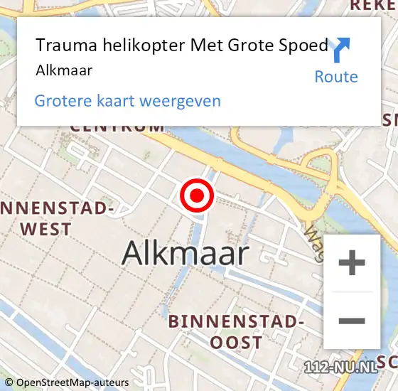 Locatie op kaart van de 112 melding: Trauma helikopter Met Grote Spoed Naar Alkmaar op 29 december 2021 19:12