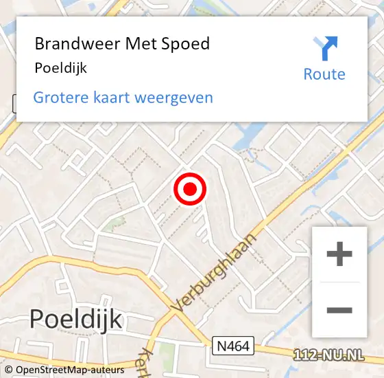 Locatie op kaart van de 112 melding: Brandweer Met Spoed Naar Poeldijk op 29 december 2021 21:02