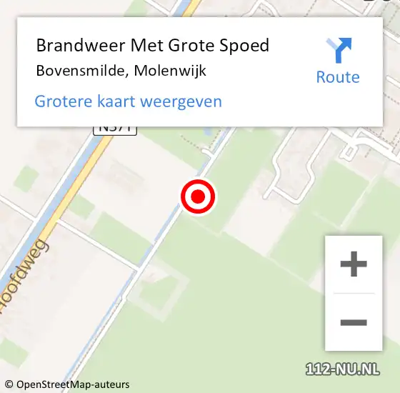 Locatie op kaart van de 112 melding: Brandweer Met Grote Spoed Naar Bovensmilde, Molenwijk op 29 december 2021 21:53