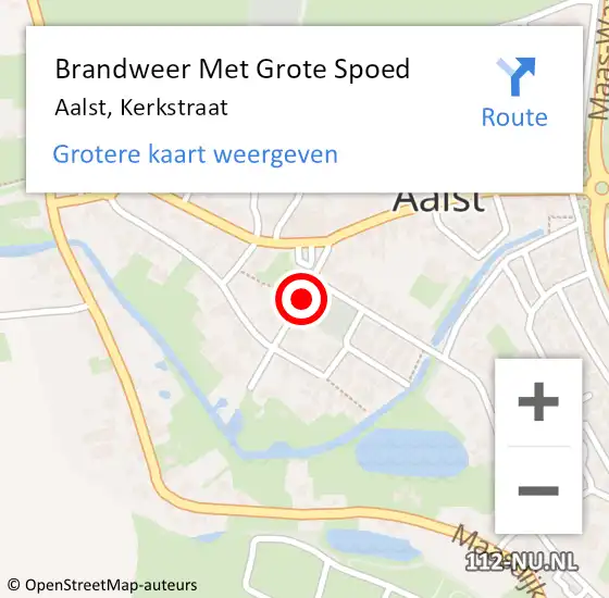 Locatie op kaart van de 112 melding: Brandweer Met Grote Spoed Naar Aalst, Kerkstraat op 29 december 2021 22:09