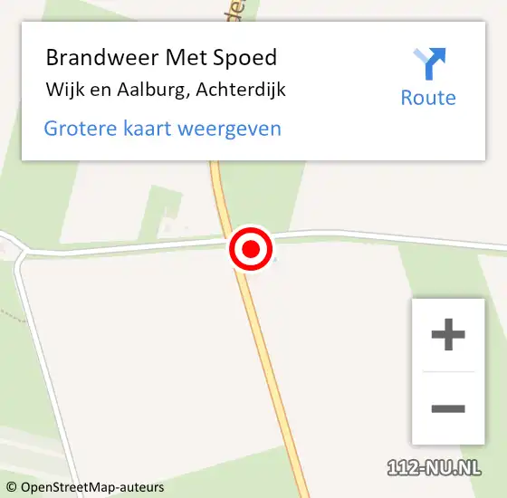 Locatie op kaart van de 112 melding: Brandweer Met Spoed Naar Wijk en Aalburg, Achterdijk op 29 december 2021 22:25