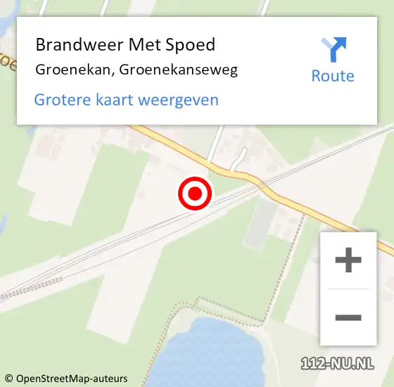 Locatie op kaart van de 112 melding: Brandweer Met Spoed Naar Groenekan, Groenekanseweg op 3 juli 2014 18:11