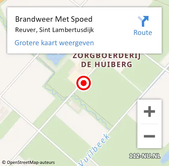 Locatie op kaart van de 112 melding: Brandweer Met Spoed Naar Reuver, Sint Lambertusdijk op 30 december 2021 00:16