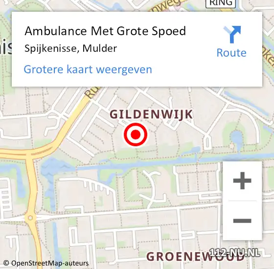 Locatie op kaart van de 112 melding: Ambulance Met Grote Spoed Naar Spijkenisse, Mulder op 30 december 2021 01:47