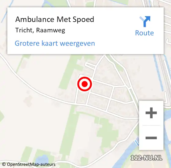 Locatie op kaart van de 112 melding: Ambulance Met Spoed Naar Tricht, Raamweg op 30 december 2021 04:50