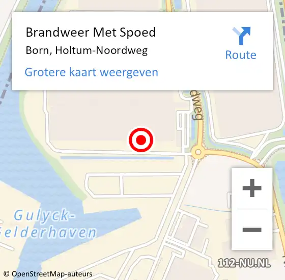 Locatie op kaart van de 112 melding: Brandweer Met Spoed Naar Born, Holtum-Noordweg op 30 december 2021 05:49