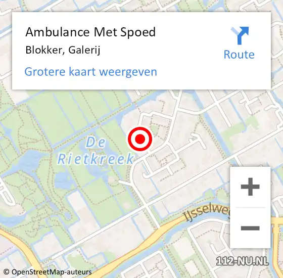 Locatie op kaart van de 112 melding: Ambulance Met Spoed Naar Blokker, Galerij op 30 december 2021 07:54