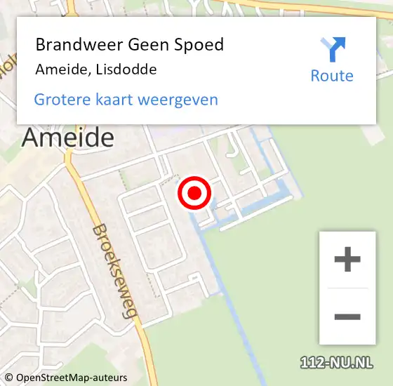 Locatie op kaart van de 112 melding: Brandweer Geen Spoed Naar Ameide, Lisdodde op 30 december 2021 07:58