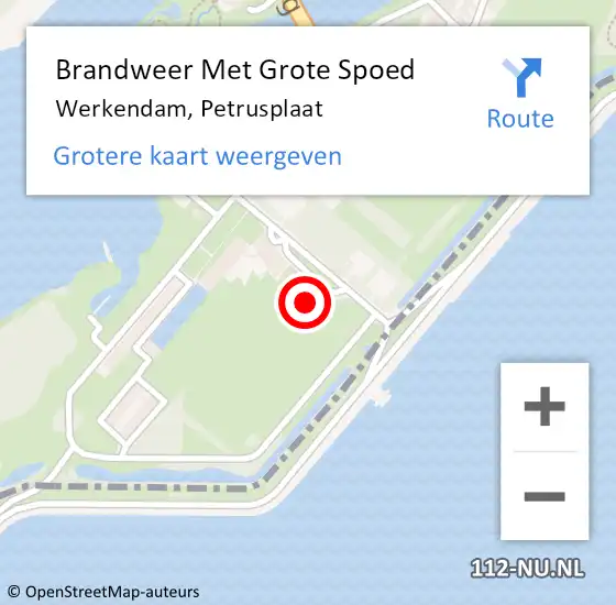 Locatie op kaart van de 112 melding: Brandweer Met Grote Spoed Naar Werkendam, Petrusplaat op 30 december 2021 09:37