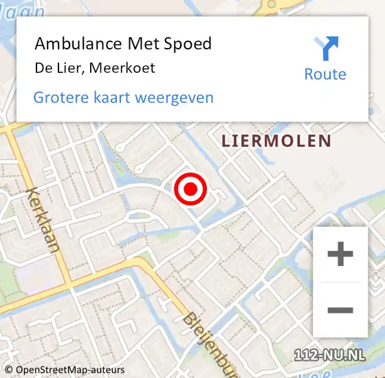 Locatie op kaart van de 112 melding: Ambulance Met Spoed Naar De Lier, Meerkoet op 30 december 2021 10:03