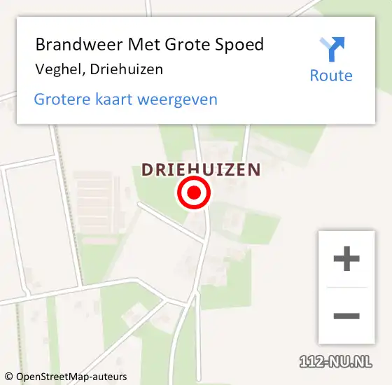 Locatie op kaart van de 112 melding: Brandweer Met Grote Spoed Naar Veghel, Driehuizen op 30 december 2021 10:20
