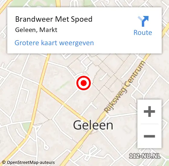 Locatie op kaart van de 112 melding: Brandweer Met Spoed Naar Geleen, Markt op 30 december 2021 10:39