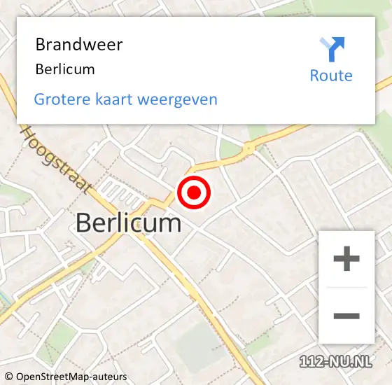 Locatie op kaart van de 112 melding: Brandweer Berlicum op 30 december 2021 17:35