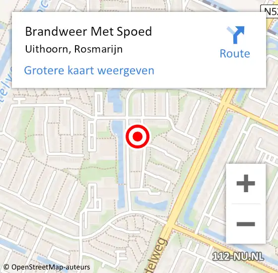 Locatie op kaart van de 112 melding: Brandweer Met Spoed Naar Uithoorn, Rosmarijn op 31 december 2021 00:19