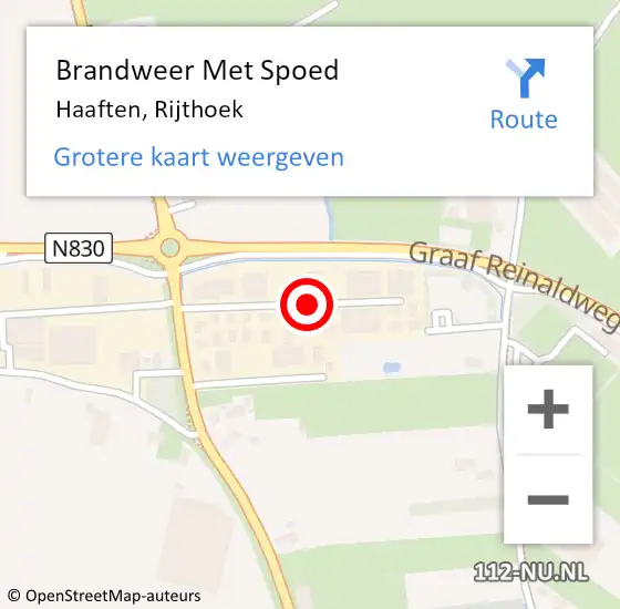 Locatie op kaart van de 112 melding: Brandweer Met Spoed Naar Haaften, Rijthoek op 31 december 2021 00:35