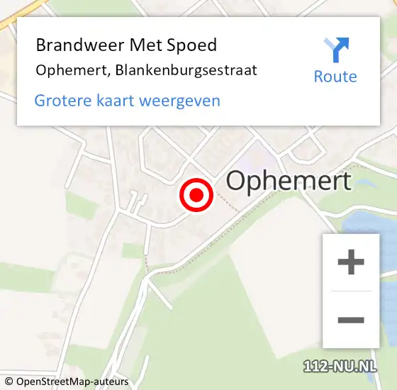 Locatie op kaart van de 112 melding: Brandweer Met Spoed Naar Ophemert, Blankenburgsestraat op 31 december 2021 02:30
