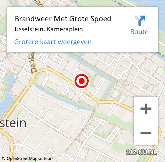 Locatie op kaart van de 112 melding: Brandweer Met Grote Spoed Naar IJsselstein, Kameraplein op 31 december 2021 04:10