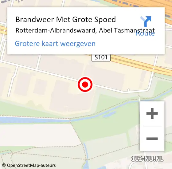 Locatie op kaart van de 112 melding: Brandweer Met Grote Spoed Naar Rotterdam-Albrandswaard, Abel Tasmanstraat op 3 juli 2014 20:42