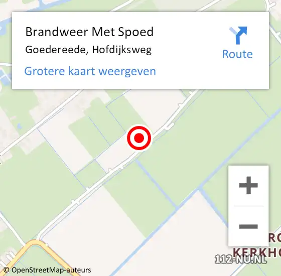 Locatie op kaart van de 112 melding: Brandweer Met Spoed Naar Goedereede, Hofdijksweg op 31 december 2021 07:16
