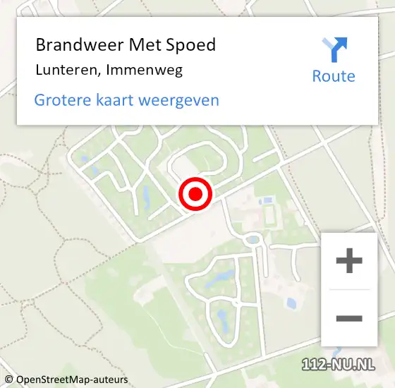 Locatie op kaart van de 112 melding: Brandweer Met Spoed Naar Lunteren, Immenweg op 31 december 2021 09:32