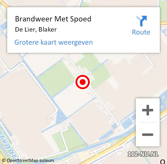 Locatie op kaart van de 112 melding: Brandweer Met Spoed Naar De Lier, Blaker op 31 december 2021 11:02