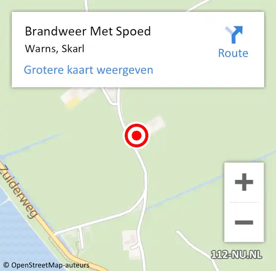 Locatie op kaart van de 112 melding: Brandweer Met Spoed Naar Warns, Skarl op 31 december 2021 11:30