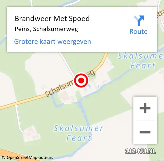 Locatie op kaart van de 112 melding: Brandweer Met Spoed Naar Peins, Schalsumerweg op 31 december 2021 13:37