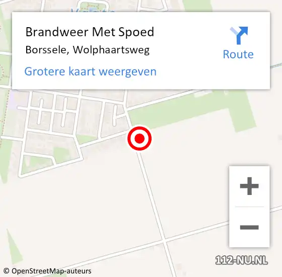 Locatie op kaart van de 112 melding: Brandweer Met Spoed Naar Borssele, Wolphaartsweg op 31 december 2021 13:55