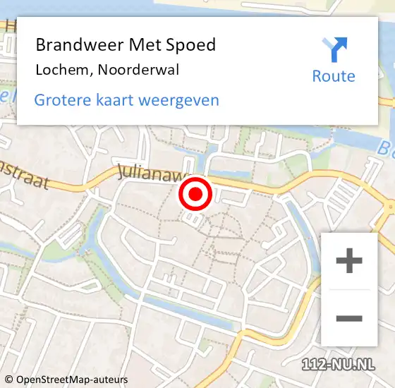 Locatie op kaart van de 112 melding: Brandweer Met Spoed Naar Lochem, Noorderwal op 31 december 2021 14:10