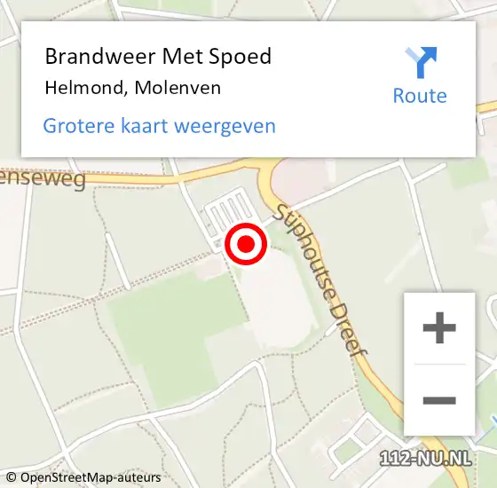 Locatie op kaart van de 112 melding: Brandweer Met Spoed Naar Helmond, Molenven op 31 december 2021 14:24