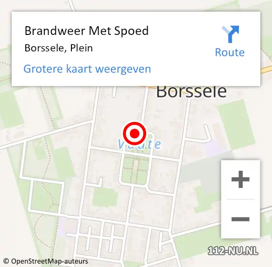 Locatie op kaart van de 112 melding: Brandweer Met Spoed Naar Borssele, Plein op 31 december 2021 15:10