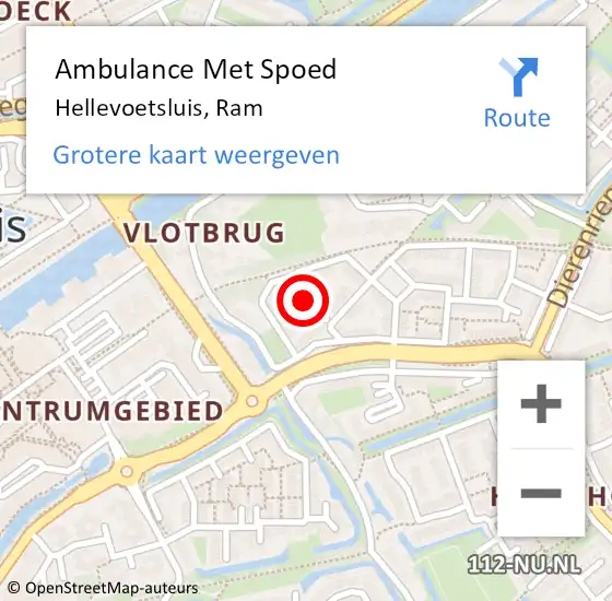 Locatie op kaart van de 112 melding: Ambulance Met Spoed Naar Hellevoetsluis, Ram op 31 december 2021 15:24