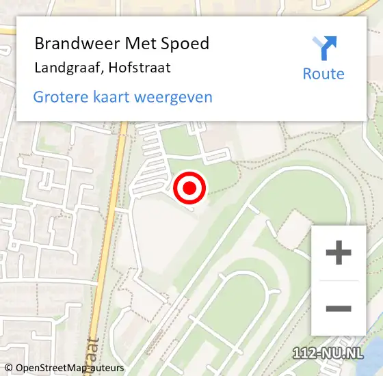 Locatie op kaart van de 112 melding: Brandweer Met Spoed Naar Landgraaf, Hofstraat op 31 december 2021 15:29